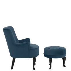 Polstersessel mit Fußhocker Reneva