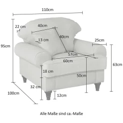 Polstersessel mit Hocker Mallorca