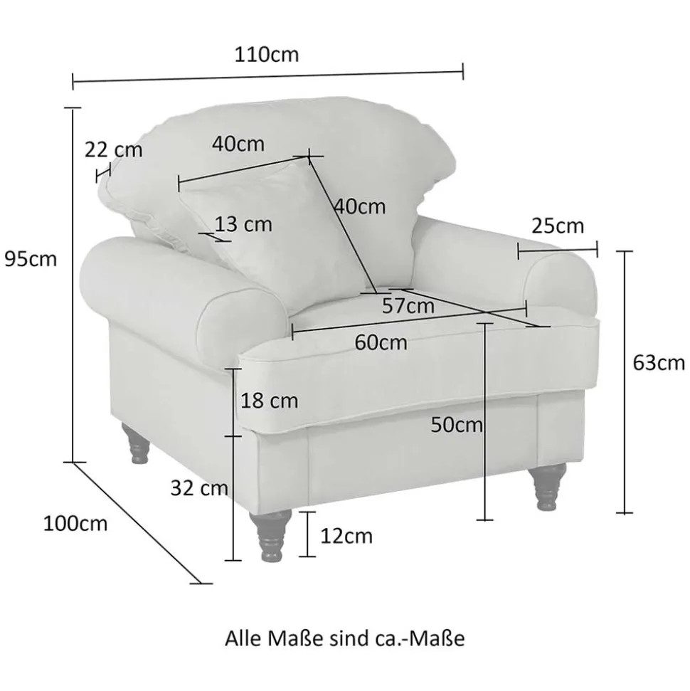 Polstersessel mit Hocker Mallorca