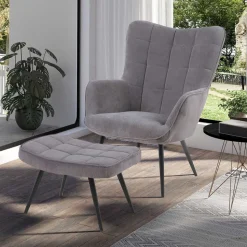Polstersessel mit Hocker Dalicia