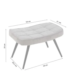 Polstersessel mit Hocker Dalicia