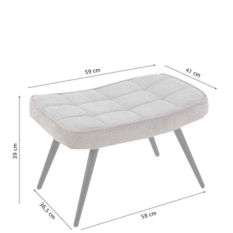 Polstersessel mit Hocker Dalicia