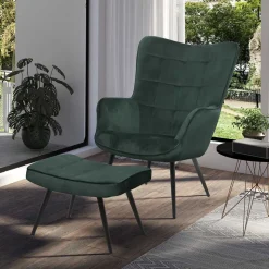 Polstersessel mit Hocker Cadylica