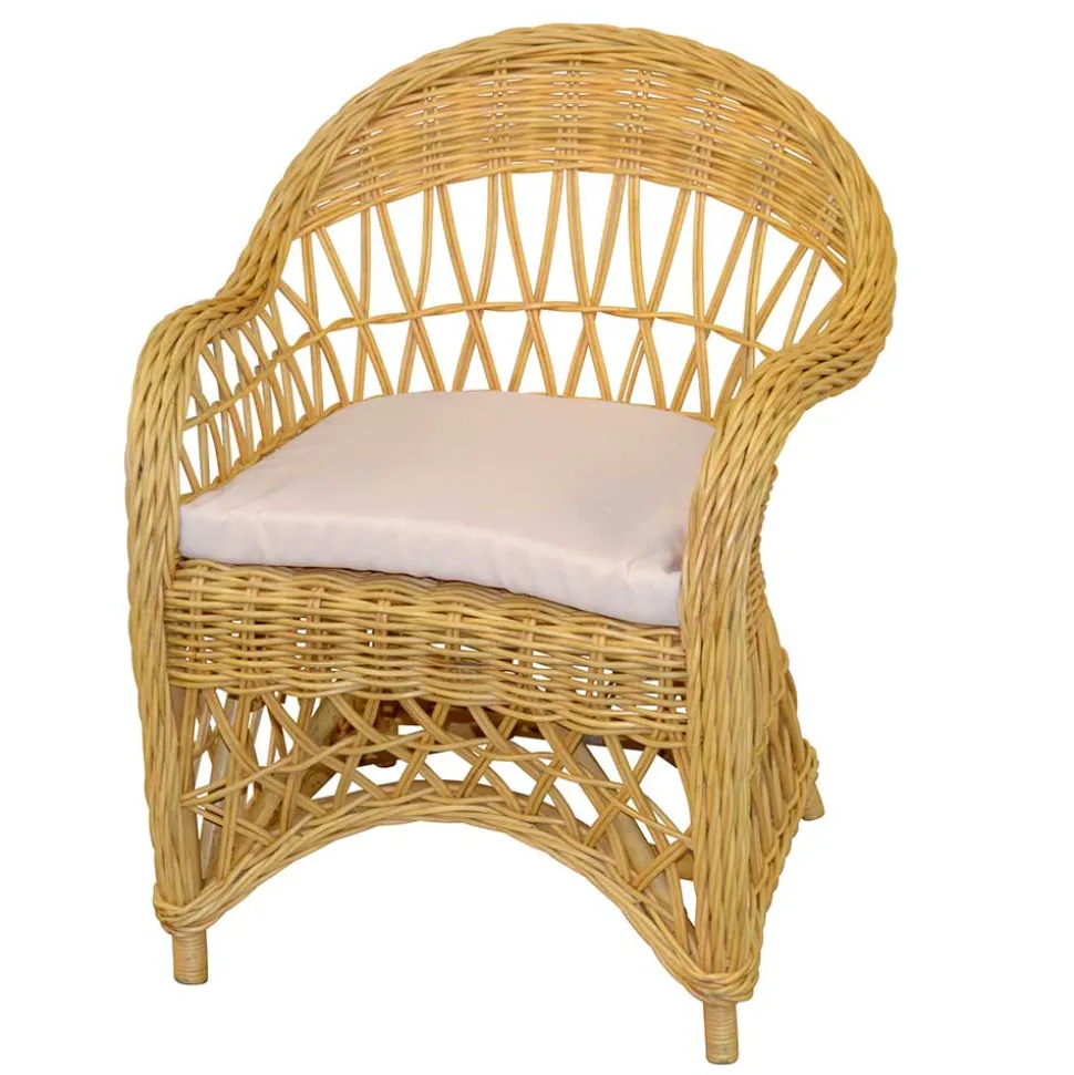 Rattansessel Beige Ponnya