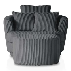 Retro Drehsessel mit Hocker Tresema