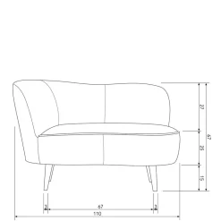 Retro Stil Lounge Sofa Akstinio