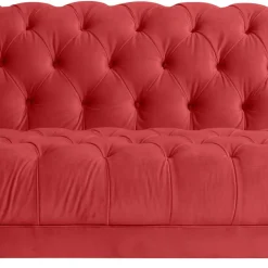 Rotes Zweier Sofa Akper