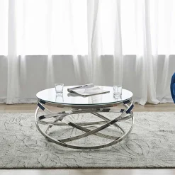 Runder Design Couchtisch Woodna