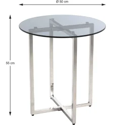 Runder Glastisch Badehma
