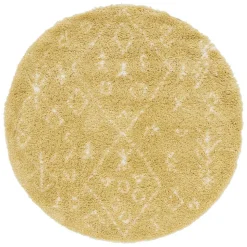 Runder Hochflor Teppich Aktemus