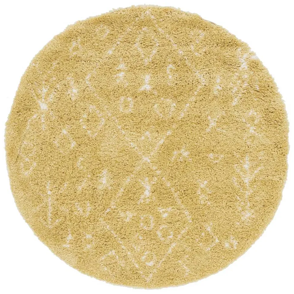 Runder Hochflor Teppich Aktemus