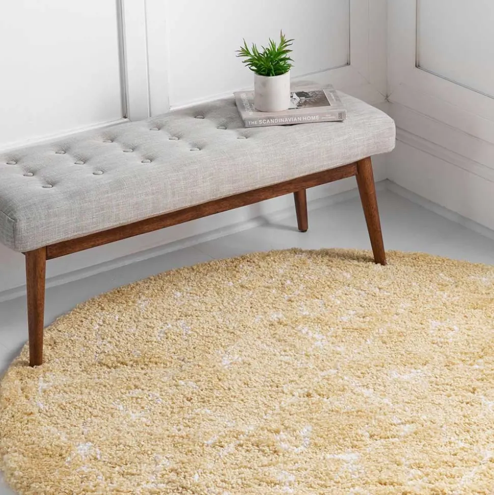 Runder Hochflor Teppich Aktemus