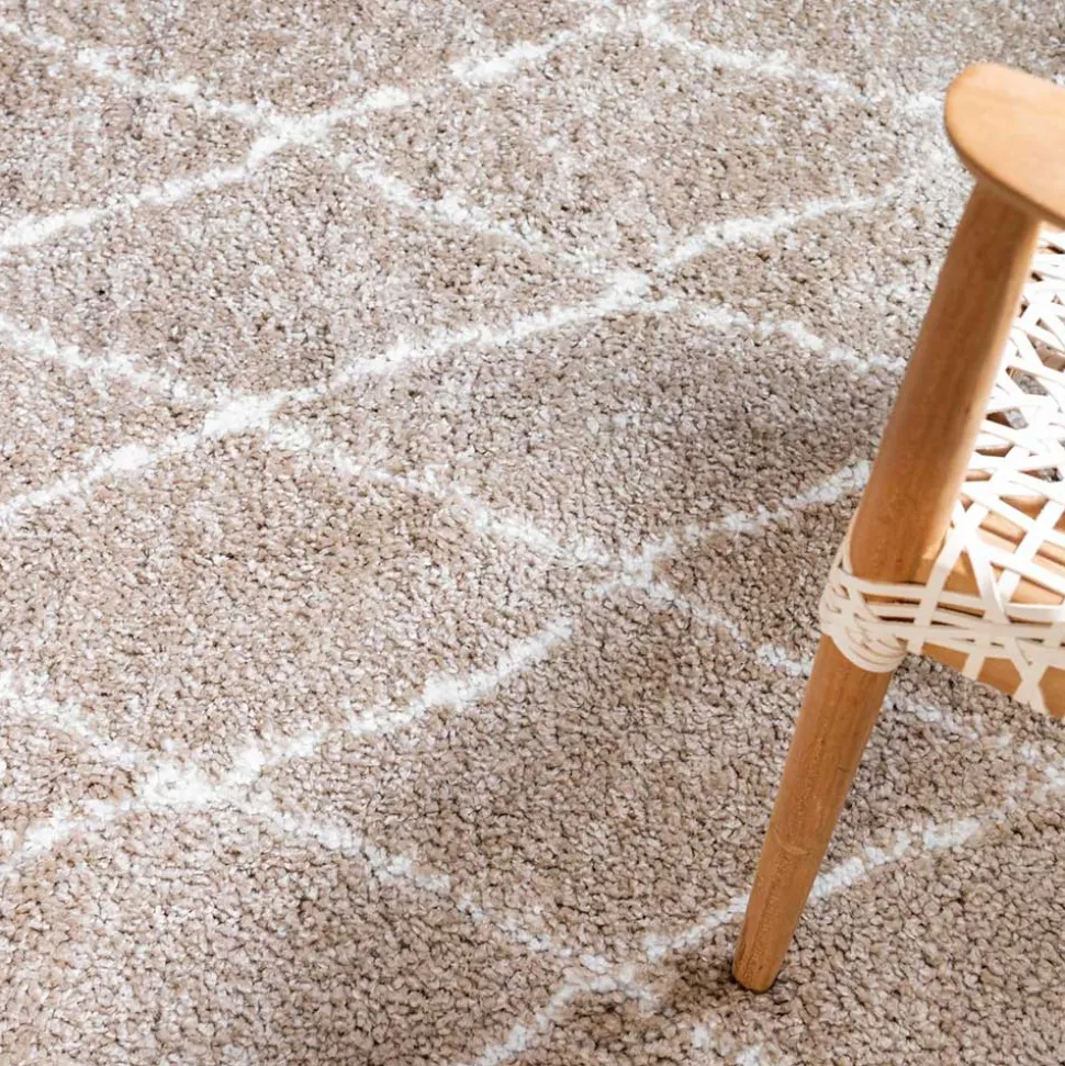 Runder Teppich Beige Fascination