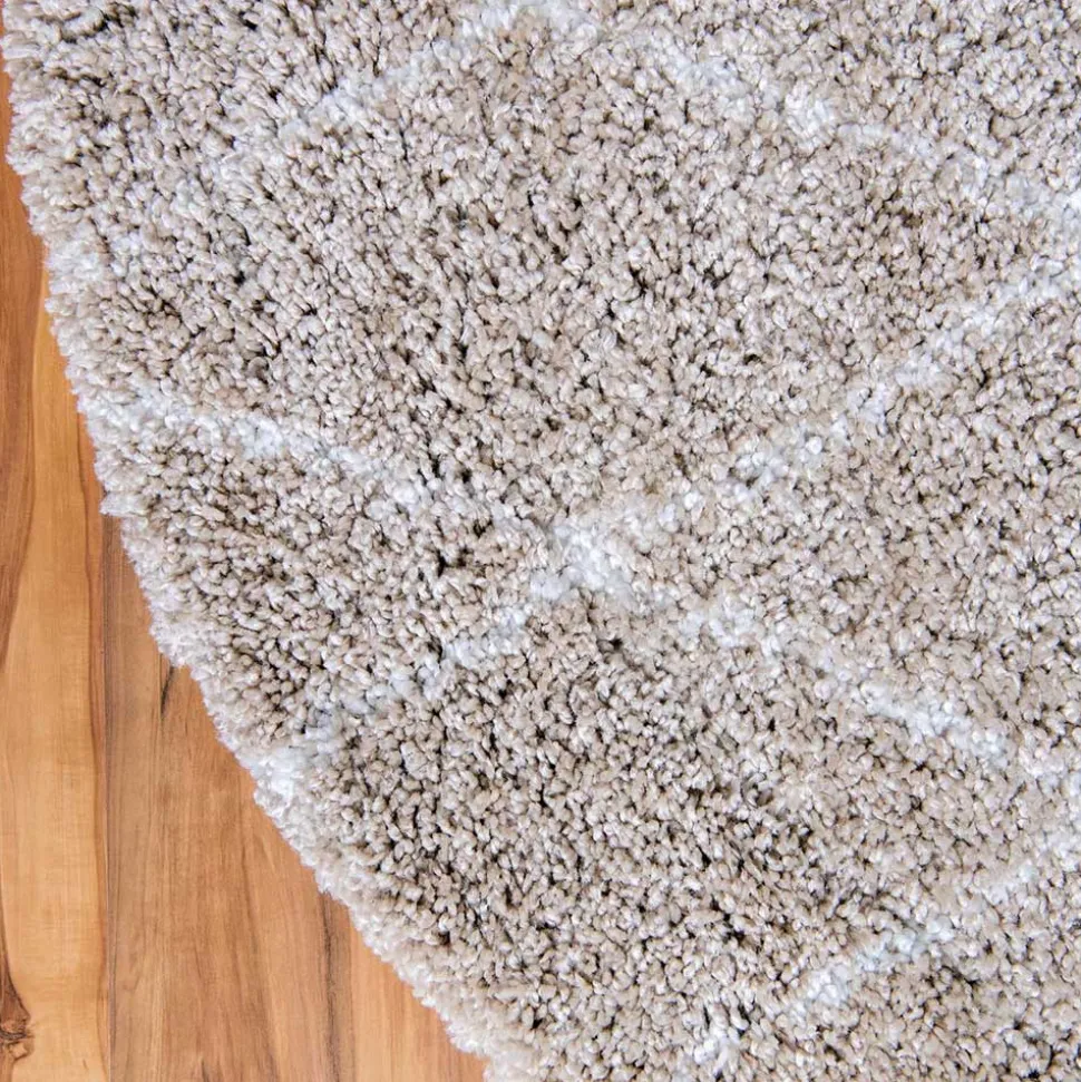 Runder Teppich Beige Fascination