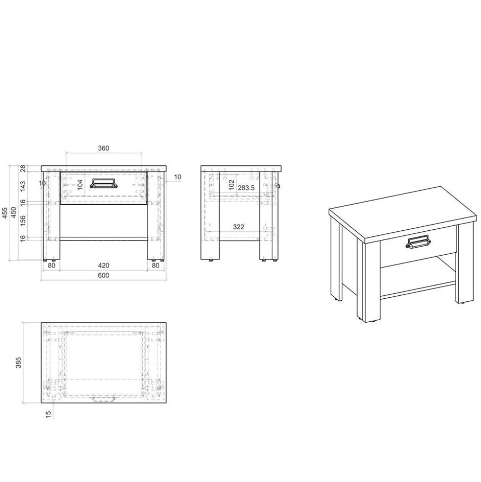 Rustikales Landhaus Bett Studiana