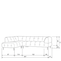 Samt Ecksofa Chace