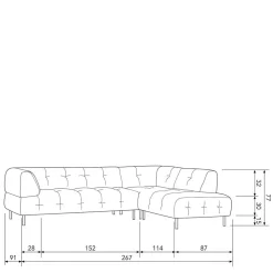 Samt Ecksofa Chace