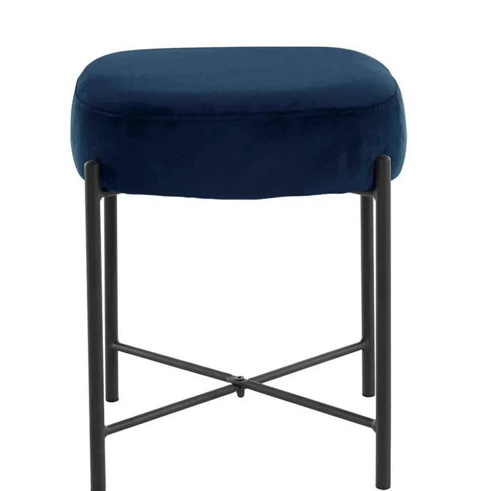 Samt Polsterhocker Tevano