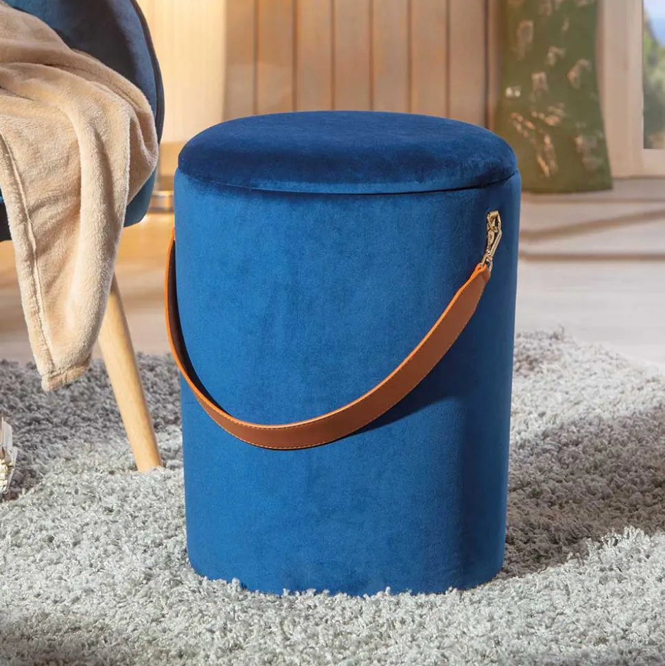 Samt Sitzhocker Ines