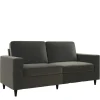 Samt Sofa grau Alfons