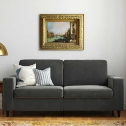Samt Sofa grau Alfons