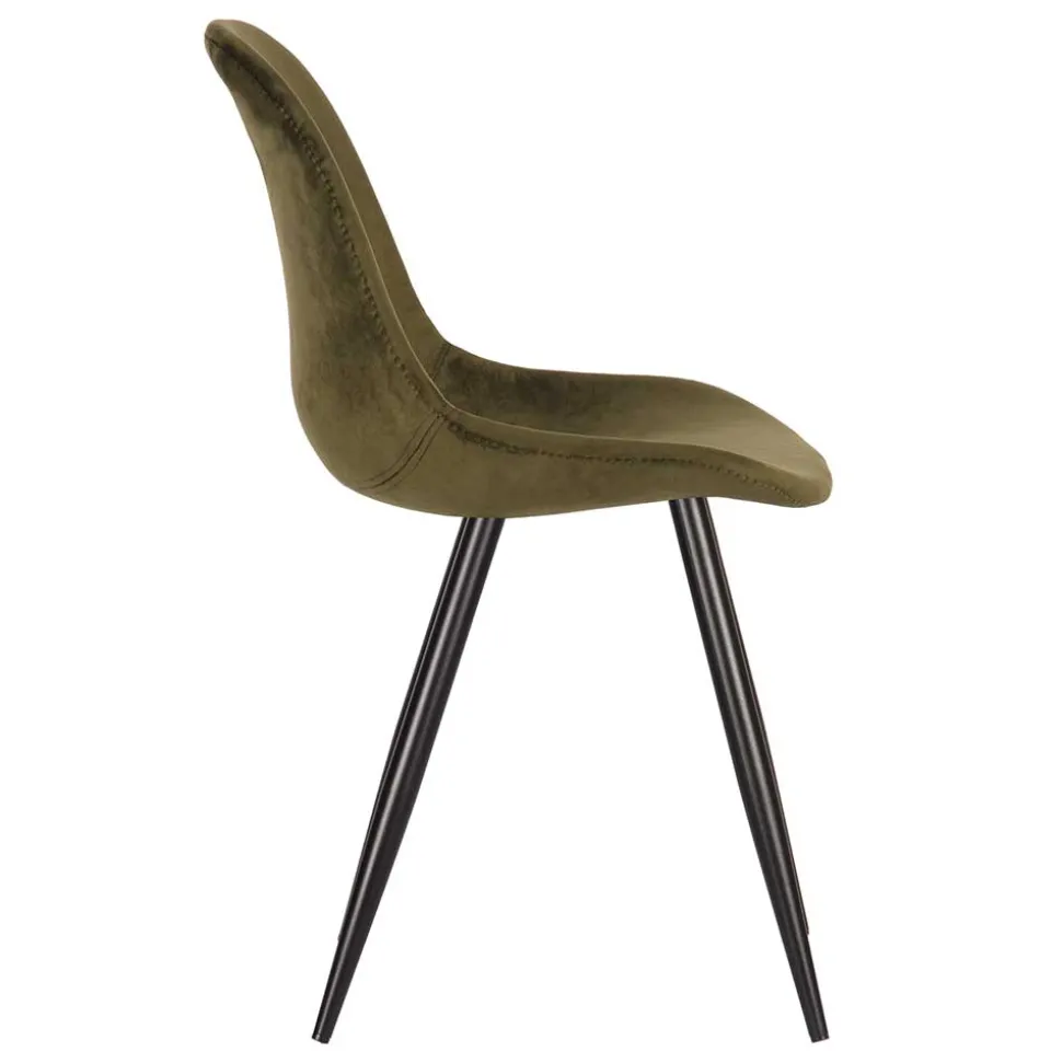 Samt Stuhl Oliv Set Montone