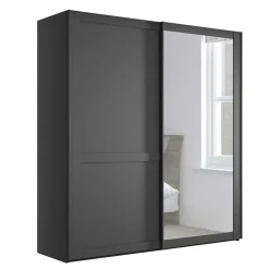Schiebetürenschrank Dunkelgrau Hierro