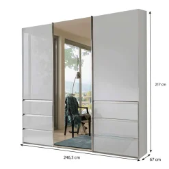 Schiebetürenschrank weiß Geronda