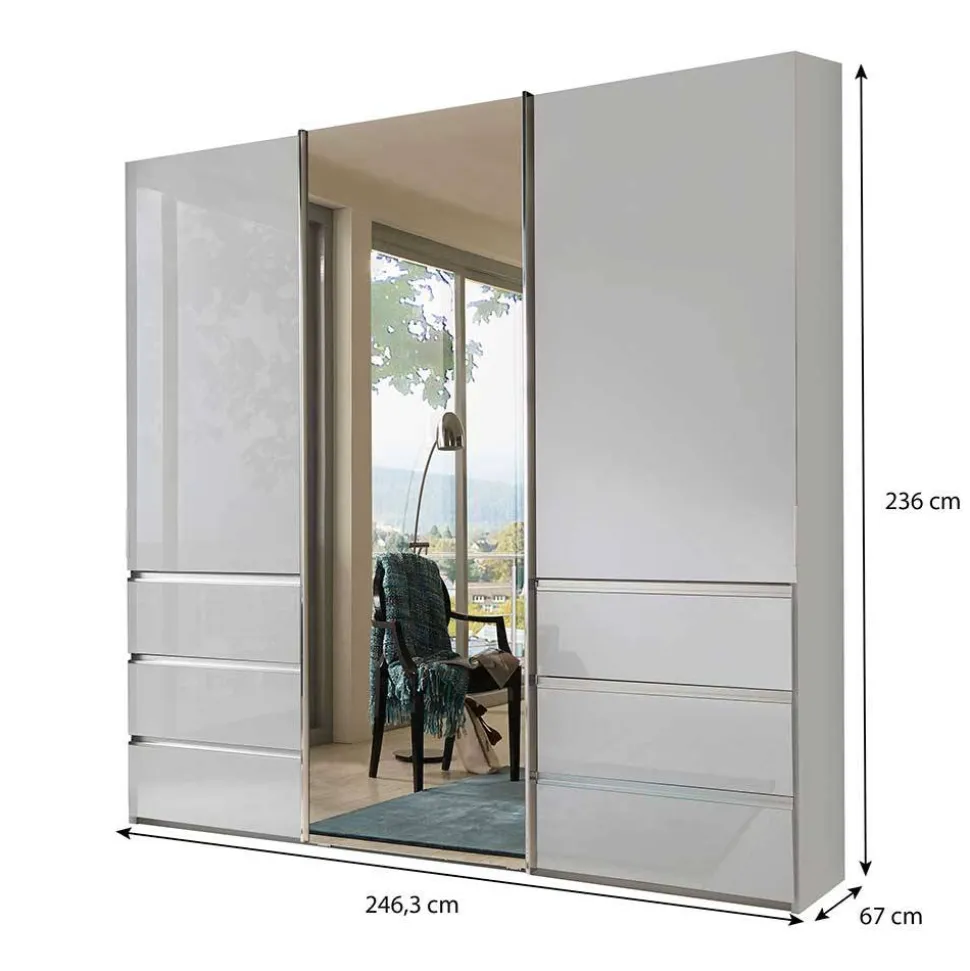 Schiebetürenschrank weiß Geronda