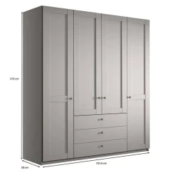 Schlafzimmer Set Hellgrau Saconso