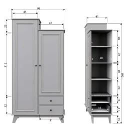 Schlafzimmerkleiderschrank Zenzian