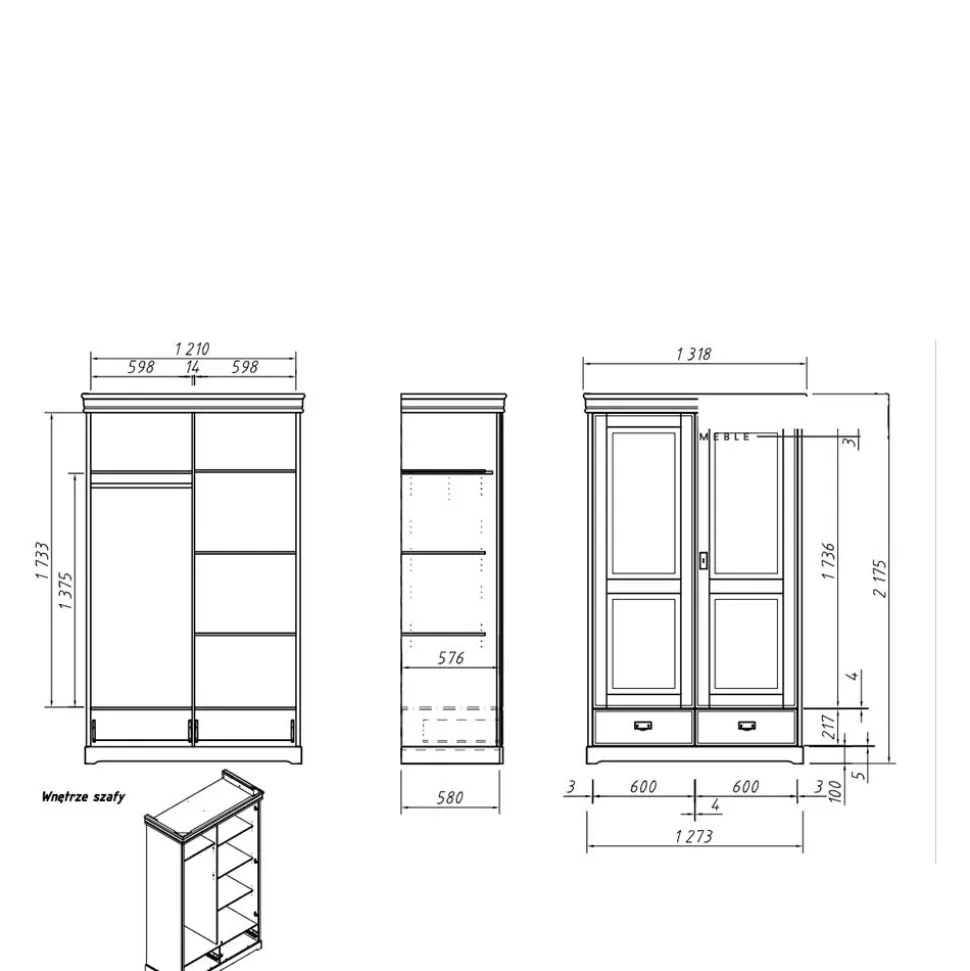 Schlafzimmerschrank Aluko