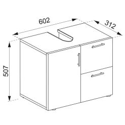 Schlichter Waschbecken Unterschrank Eli