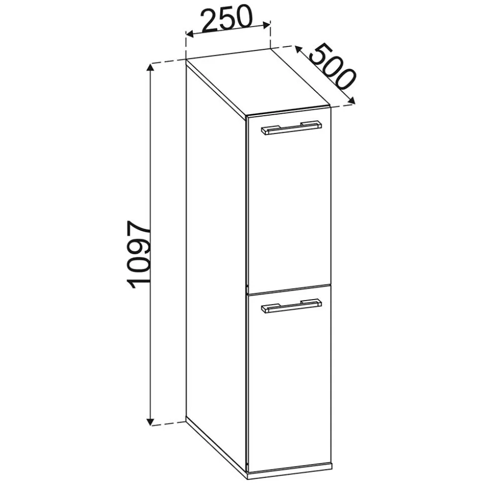 Schmaler Badseitenschrank Juleste