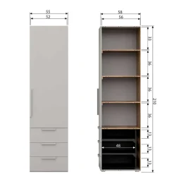 Schmaler Kleiderschrank Padru