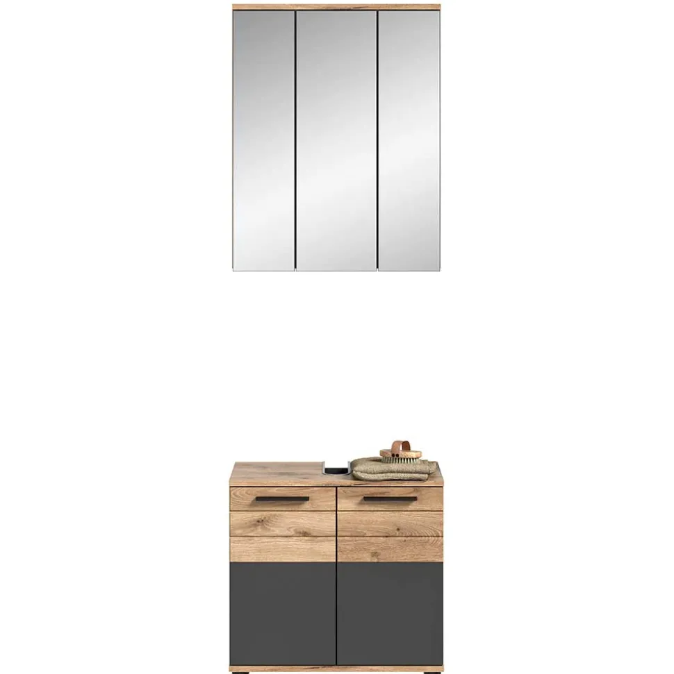 Schmales Badezimmermöbel Set Faneno