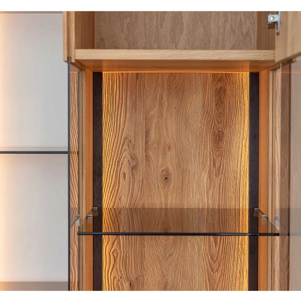 Schrank Vitrine mit Regal Rusaly