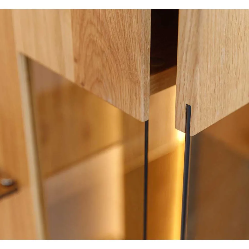 Schrank Vitrine mit Regal Rusaly