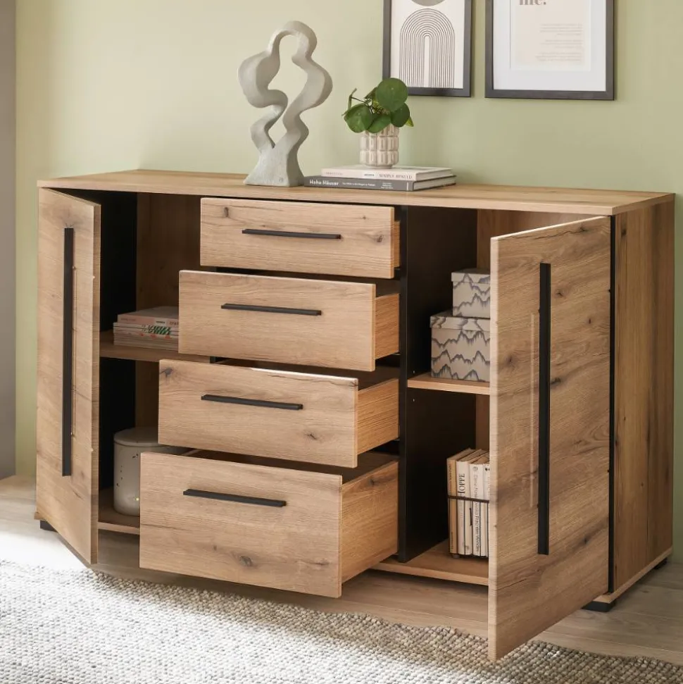 Schrankwand Wohnzimmer Cemutra