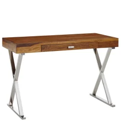 Schreibtisch Holz und Chrom Magdalina