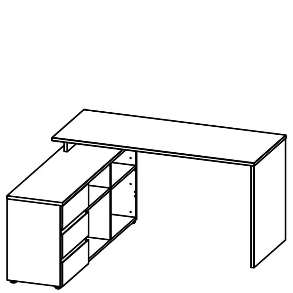 Schreibtisch mit Schrankelement Charin