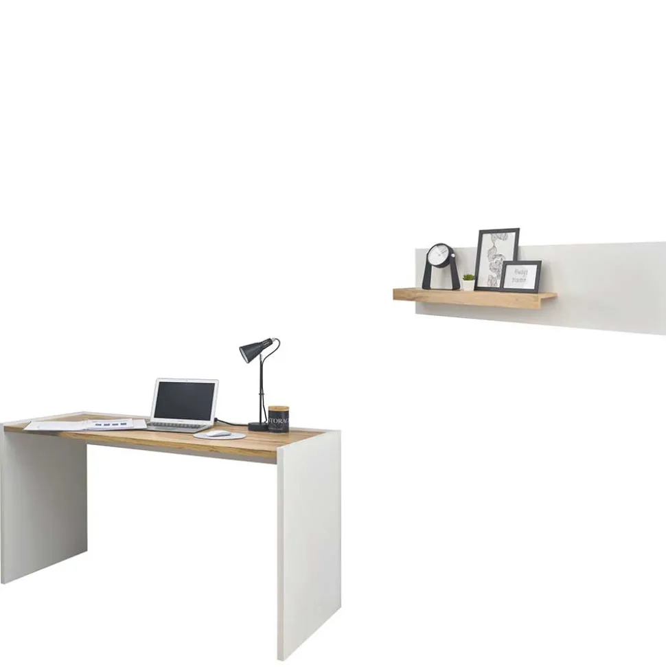 Schreibtisch mit Wandboard Rascian
