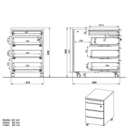 Schreibtischcontainer Abby