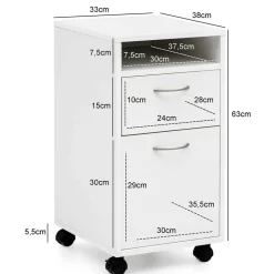 Schreibtischrollcontainer Salverna