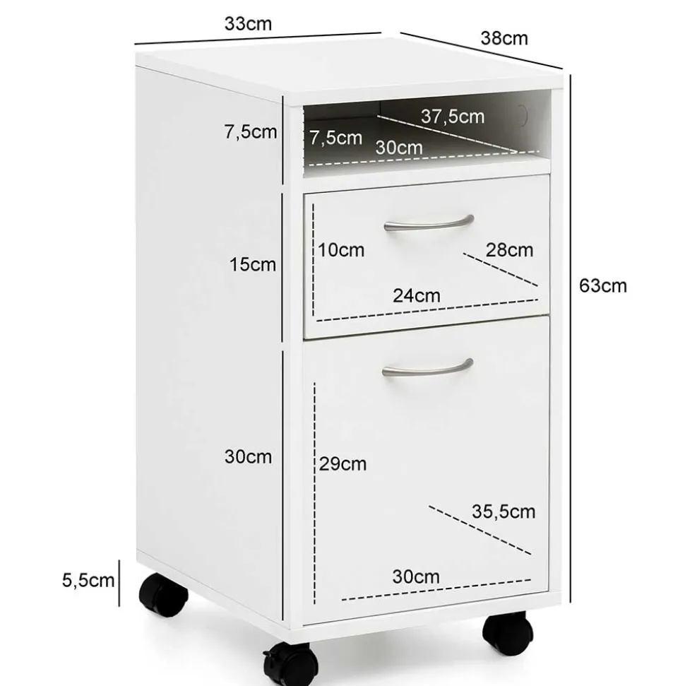 Schreibtischrollcontainer Salverna