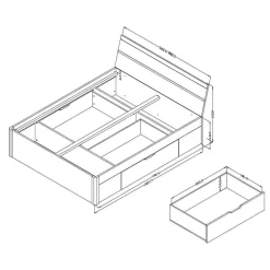 Schubladenbett Otenias