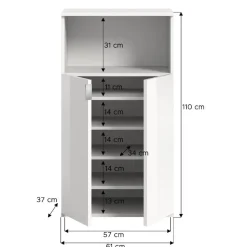 Schuh Schrank weiß Ridonner