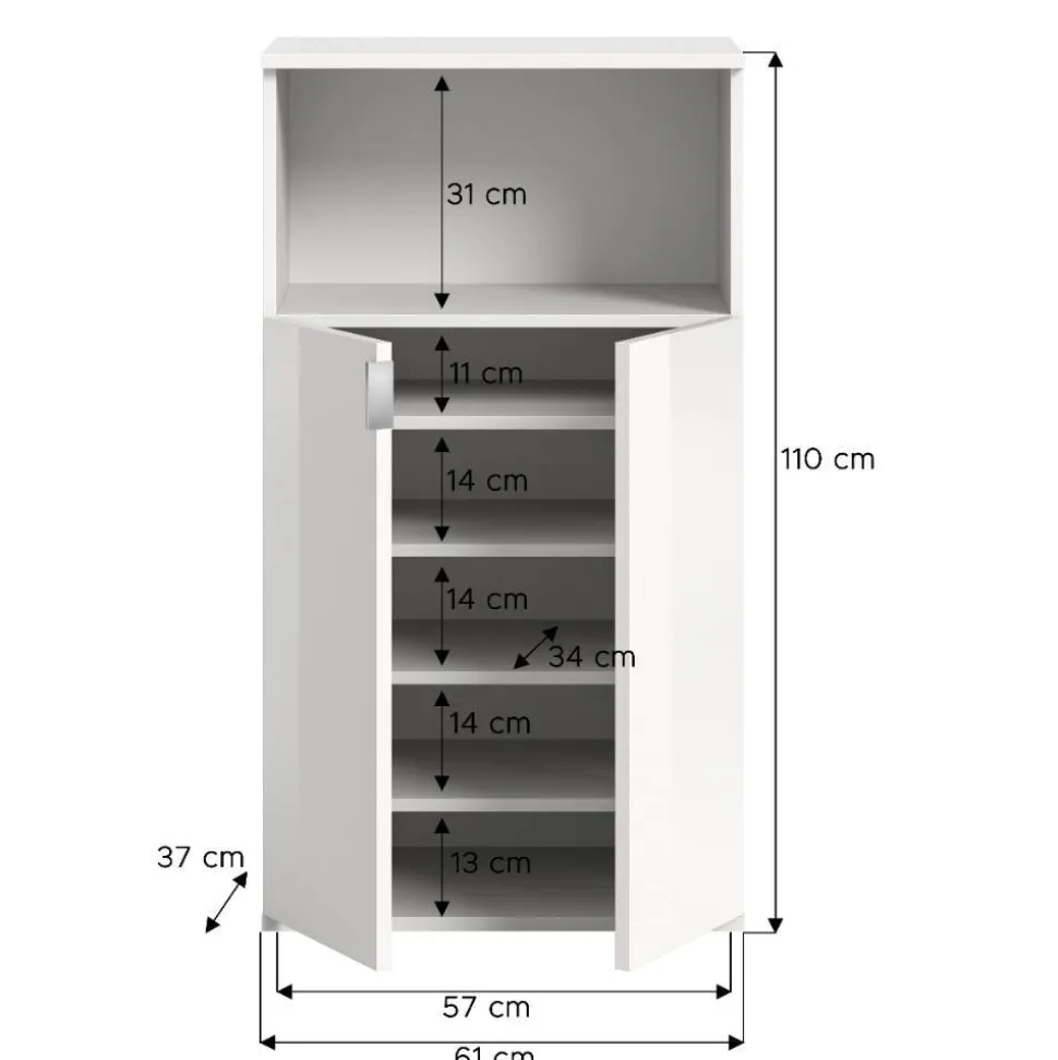 Schuh Schrank weiß Ridonner