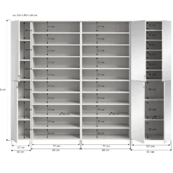 Schuhgarderobe weiß Ridonner