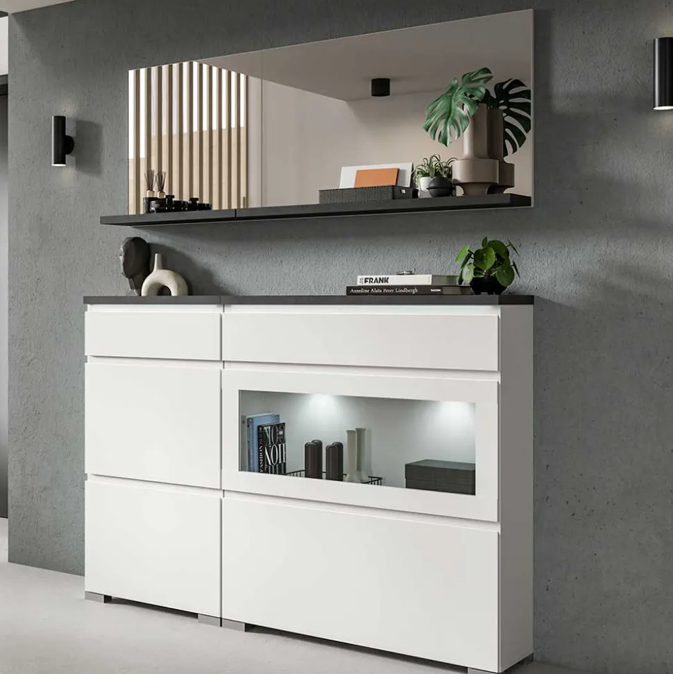Schuhschrank mit Glasklappe Houstna
